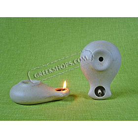 Ceramic Olive Oil Lamp - Olympios 01SI2
