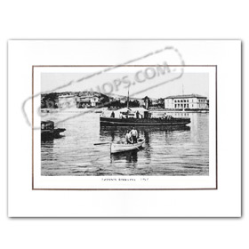 Vintage Greek City Photos Peloponnese - Corinthia, Corinth, port view/Isthmus Administration (1907)