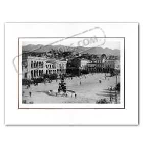 Vintage Greek City Photos Peloponnese - Achaia, Patras, George the First Square (1890)