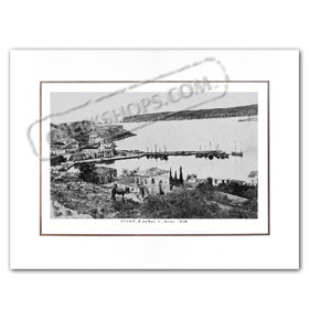 Vintage Greek City Photos Peloponnese - Messinia, Pylos, Port view (1910)