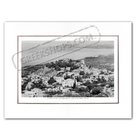 Vintage Greek City Photos Peloponnese - Messinia, Kyparissia, Castle and Bay view (1950)