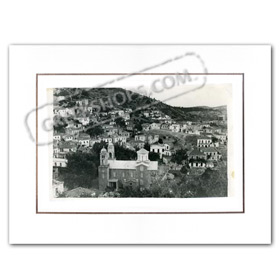 Vintage Greek City Photos Peloponnese - Arcadia, Kosmas Kinourias, city view (1950)