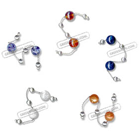 Sterling Silver Begleri Large Beads (choice of color)