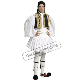 Black Evzonas Tsolias Man Costume Style 217903