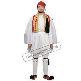 Red Evzonas - Tsolias Man Costume Style 217911
