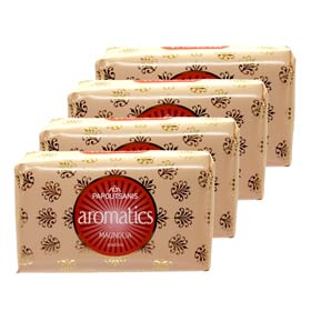 Papoutsanis Greek Aromatic Soaps - Magnolia, 4 x 125gr bars w/ Free US Shipping