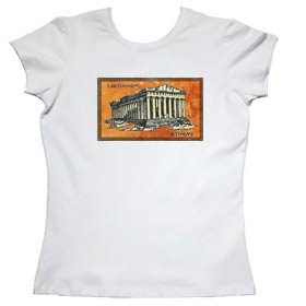 Parthenon Ancient Greece Womens Tshirt Style 6c