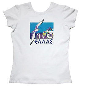 Greeek Islands Seagull Womens Tshirt Style 77b
