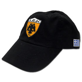 AEK Athens Adjustable Baseball Cap. In Black