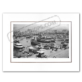 Vintage Greek City Photos Attica - Pireaus, Pireaus Port view (1910)