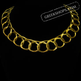 18k Gold Overlay Necklace - Hand Braided Wire