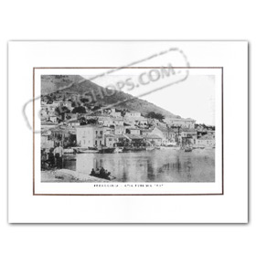 Vintage Greek City Photos Ionian Islands - Cephalonia, Agia Efimia, Port view (1910)