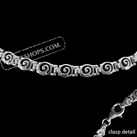 The Ariadne Collection - Sterling Silver Bracelet - Small Swirl Motif Links (5mm)