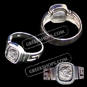 Sterling Silver Alexander-Parthenon Men's Ring JP103R
