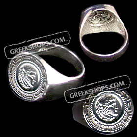 Sterling Silver Alexander-Owl Men's Ring JP104R
