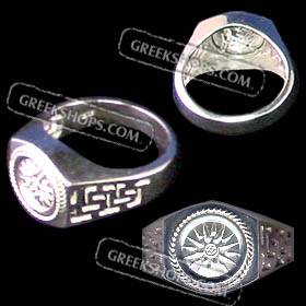 Sterling Silver Star of Vergina-Alexander Men's Ring