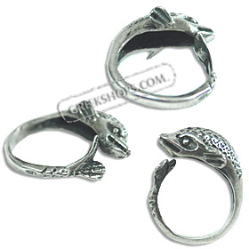 Sterling Silver Ring - Minoan Dolphin (Adjustable)