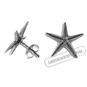 Sterling Silver Earrings - Starfish (14mm)