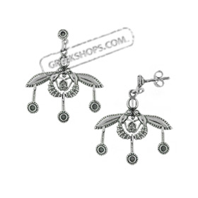 Sterling Silver Earrings - Minoan Bee (17mm)