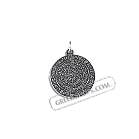 Sterling Silver Pendant - Phaistos Disk (15mm)