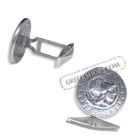 Sterling Silver Cufflinks - Athena Greek Key (18mm)