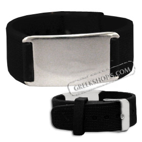 Rubber and Stainless Steel Bracelet with Buckle (20mm)