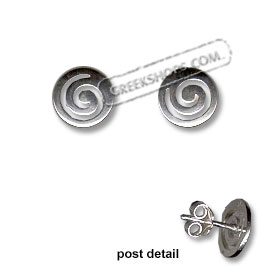 Sterling Silver Earrings - Swirl (1cm)