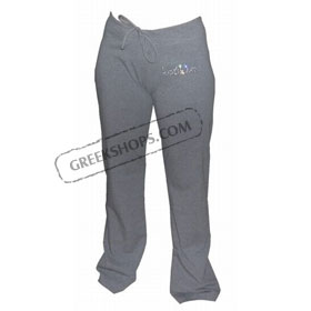 Koukla Swarovski Rhinestone Grey Yoga Pants (logo on front)