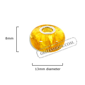 Pandora - Style Natural Amber Bead - Yellow Amber (13mm)