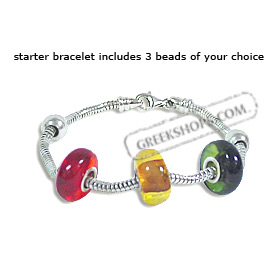 Silver Pandora - Style Starter Bracelet with 3 Natural Amber Beads