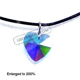 Crystal Heart-Shaped Charm Necklace ST1030 Blue