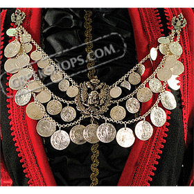 Traditional Greek Coin Necklace Style 647808 