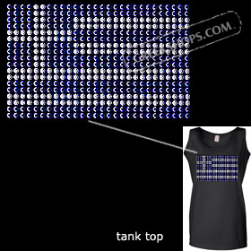 Metal Studded Tank Top - Greek Flag Style T6671