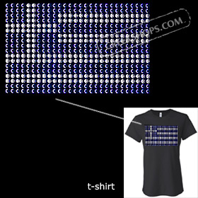 Metal Studded Tshirt - Greek Flag Style T6671
