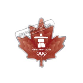 Vancouver 2010 Red Clear Maple Leaf Pin