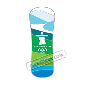 Vancouver 2010 Look of the Games Snowboard Pin