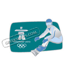 Vancouver 2010 Silhouette Snowboarding Pin