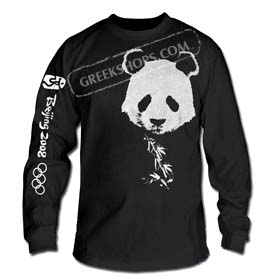 Beijing 2008 Metallic Panda Long Sleeve T-shirt, Clearance 30% off