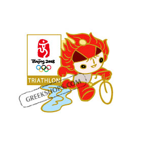 Beijing 2008 Huanhuan Triathlon Olympic Sports Pin