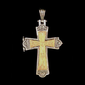 Palaiologan Collection - 24k Gold Plated Sterling Silver Pendant - Traditional Byzantine Cross