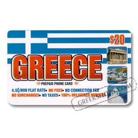Go Greece Prepaid Calling Card - 4.5 cents/minute