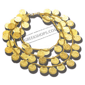 Traditional Greek Costume Coin Necklace