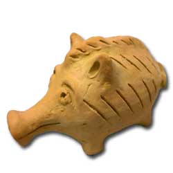 Cypriot Zoomorphic Clay Rattle Replica, 600-480 BC, Museum of Cycladic Art