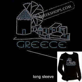 Metal Studded Long Sleeve Shirt - Greece Style T5671