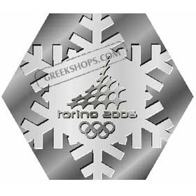 Torino 2006 Hexagon Snowflake Pin