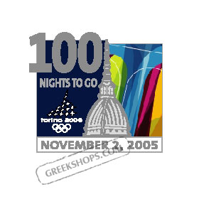 Torino 2006 100 Nights To Go Pin