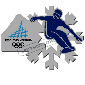 Torino 2006 Snowboarder Double Pin
