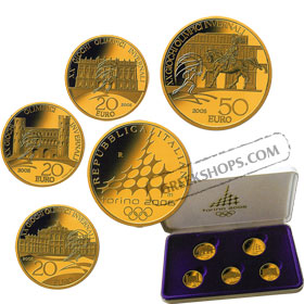 Torino 2006 20 Euro & 50 Euro Gold Proof Collection
