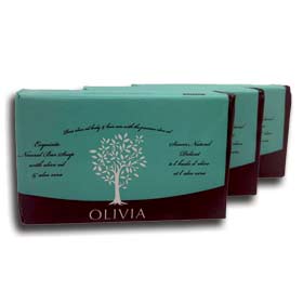 Papoutsanis Olivia Natural Greek Soap with Olive Oil & Aloe Vera, 3-pack