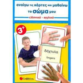 Anoigo tis kartes kai Mathaino to Soma mou, Body parts in Greek Flashcards